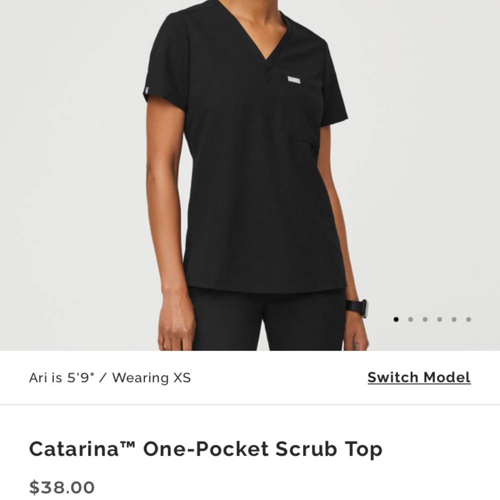 Figs Catarina one-pocket scrub top and Zamora jogger scrub pants